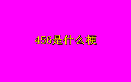 456是什么意思？456是什么梗